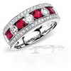 Ruby and Diamond Ring 18-kt White Gold