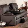 El Ran® 'Pasadena' Bonded-leather Reclining Sofa with Built-in Table and Storage Drawer