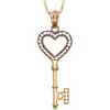 Heart-shaped Key Charm