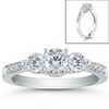 Three-stone Round Brilliant Diamond Ring (1.00 ctw) 14-kt White Gold
