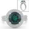 Lab-created Emerald and Diamond Ring