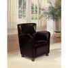 Monarch Specialties, Inc. Dark Brown Leather Look Club Chair