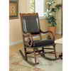 Monarch Specialties, Inc. Dark Brown Leather Traditional Rocking Chair