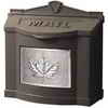 Gaines Manufacturing Wallmount Mailbox Metallic Bronze w/Satin Nickel Leaf Accent