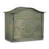 Architectural Mailboxes Peninsula Locking Wall Mount Mailbox Antique Brass with Embossing