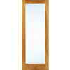 Milette 24x80 Modern 1 Lite door Architecturally cast Suzanne glass in Clear Pine