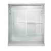 American Standard Euro Shower Door 56 Inch-60 Inch x 65-1/2 Inch, Clear Glass