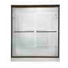 American Standard Euro Shower Door 53 Inch-57 Inch x 65-1/2 Inch, Clear Glass