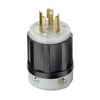 Leviton 20 Amp Locking Plug 250V, Black And White