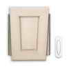 Heath Zenith Wireless Battery Operated Door Chime Kit With Oak Finish And Satin Nickel Finish Sid...