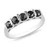 Diamore 3/4 ct. Black Diamond Anniversary Ring, Silver