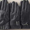 Women's Triple Strap Leather Gloves