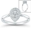 Round Diamond & Pear Shape Diamond Ring (.42 ctw) Platinum
