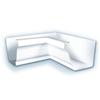 Peak Aluminum Gutter 5 Inch Inside Corner Box Mitre - White