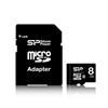Silicon Power 8GB Class 10 microSDHC Flash Card w/SD adapter (SP008GBSTH010V10-SP)