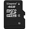 KINGSTON - DIGITAL IMAGING 4GB MICROSDHC CLASS 4 FLASH CARD SINGLE PACK W/O ADAPTER