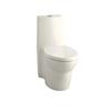 Kohler Saile Elongated One-Piece Toilet With Dual Flush Technology in Biscuit