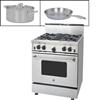 BlueStar™ Professional 30-in. 4-burner Natural Gas Range with 3-piece Cookware Set