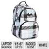 ROOTS WHITE OUT PLAID COMPUTER 15.6 BACKPACK