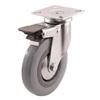 SHEPHERD HARDWARE PRODUCTS 3" Grey Poly Wheel Swivel Plate Caster, with Brake