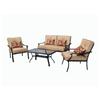 INSTYLE OUTDOOR 4 Piece Yorkshire Steel Coffee Set, with Cushions
