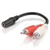 Cables To Go 0.5 ft. 3.5mm Stereo Female To 2 RCA Stereo Male Y-Cable