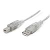 StarTech 6 ft. Clear A to B USB 2.0 Cable M-M (USBFAB6T)
