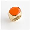 Nevada®/MD Round Tangerine & Gold Ring #11194