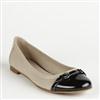 Jessica®/MD 'Stephie' Perforated Ballerina Flat with Contrast Toe Cap