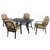 INSTYLE OUTDOOR 5 Piece Steel Stratford Dining Set, with Cushions