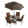INSTYLE OUTDOOR 5 Piece Academy II Dining Set, with Cushions and Tile Table Top