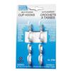 8 Pack White Adhesive Cup Hooks