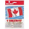8 Pack 12" Latex Canada Day Balloons