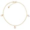 Two-tone Gold Double Strand Anklet