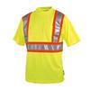 WORK KING Medium Fluorescent Yellow Short Sleeve Safety T-Shirt, with Pocket