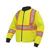 WORK KING Large Fluorescent Yellow Safety Quilted Jacket
