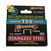 ARROW 1000 Pack 3/8" Stainless Steel Staples, for T50 Stapler