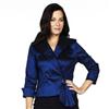 Jessica®/MD Stretch Taffeta Blouse With Brooch Detail
