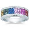 MultiColour Sapphire & Diamond Ring