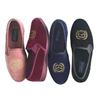 Foamtreads™ Women's Velour Twin Gore with Embroidered Crest Slippers