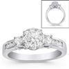 Round Diamond Three-Stone Diamond Ring (0.73 ctw) Platinum