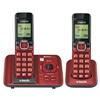 VTech DECT 6.0 2-Handset Cordless Phone with Answering Machine (CS6529-26) - Red
