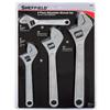 Sheffield® 4 Piece Adjustable Wrench Set