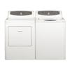 Haier 3.5 Cu. Ft. Top Load Washer and 6.5 Cu. Ft. Electric Dryer with Hamper Door - White