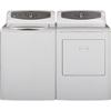 Haier 3.6 Cu. Ft Top Load HE Washer and 6.5 Cu. Ft. Dryer with Hamper Door - White