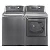 LG 5.4 Cu. Ft. Top Load HE Washer with Heater and 7.3 Cu. Ft. Steam Dryer - Graphite Steel