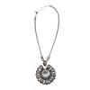 Cocoa Jewelry Crystal Flower Necklace - hematite plated alloy with glass stone