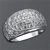 Tradition®/MD Clear Cubic Zirconia Dome Ring Set In Sterling Silver