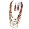 Christina C Multi Layer Necklace and Earring Set