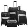 Beverly Hills Country Club 4-Piece Luggage Set (BH2700K) - Black